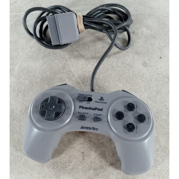 Playstation Controller PS1 Gray Wired Piranha Pad SV-100 Turbo & Stop Motion. - Picture 1 of 3